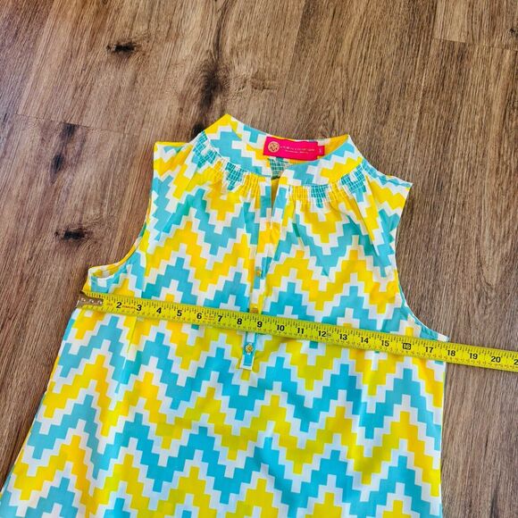 Macbeth Collection by Margaret Josephs Sleeveless Chevron Tank Top Shirt Sz S - Picture 4 of 5